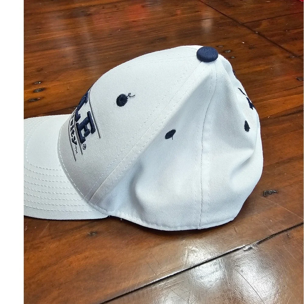 Vintage The Game Yale University Snapback Hat White Navy Blue Mens